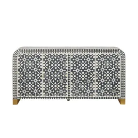 Adina Bone Inlay Sideboard Grey/White