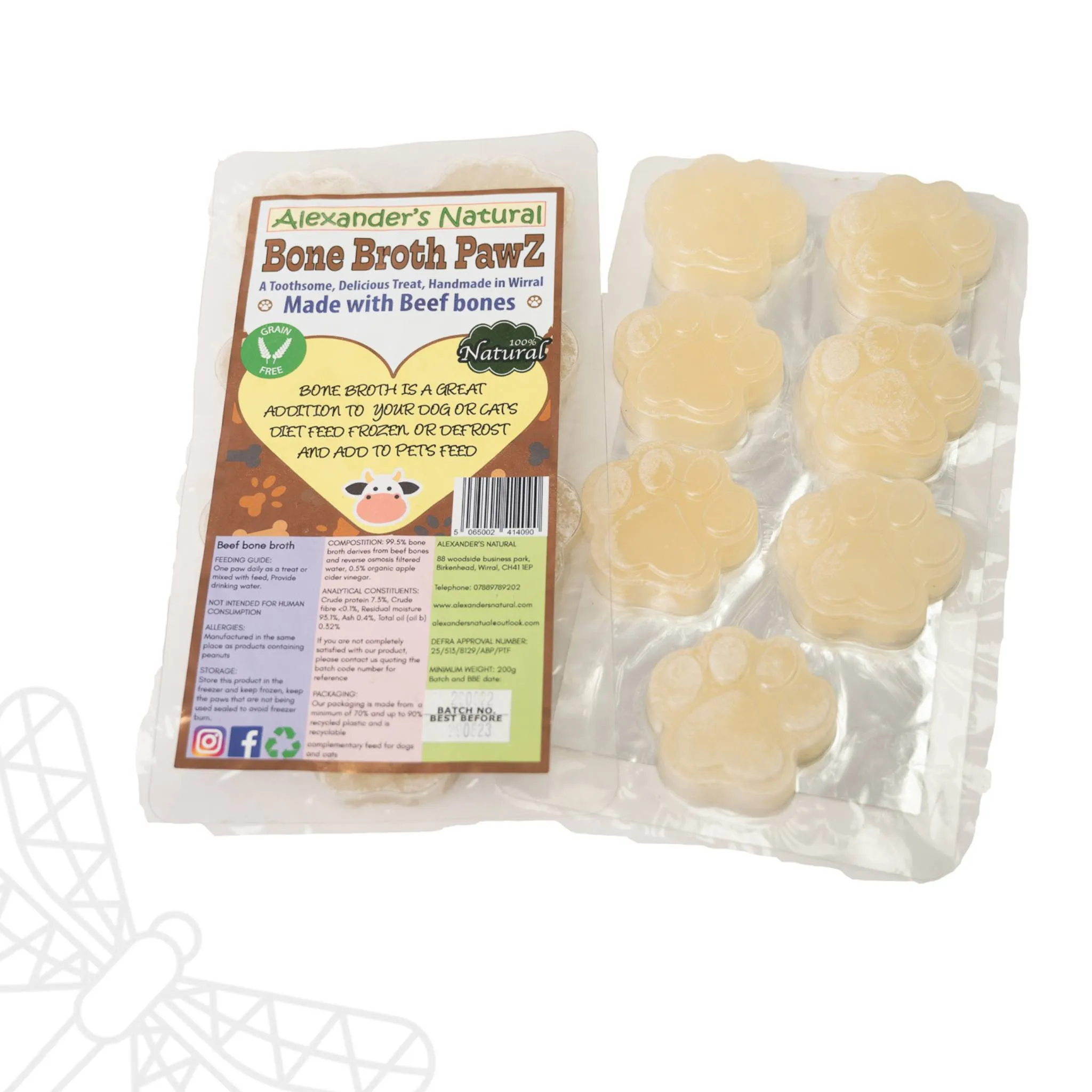 Alexander's Naturals Bone Broth Pawz (frozen)