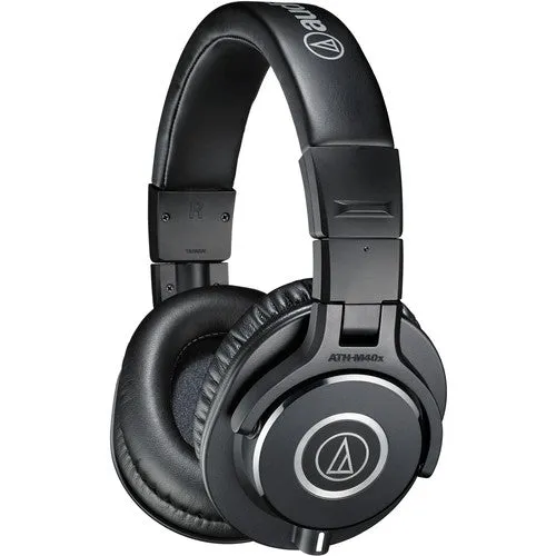 Audio-Technica ATH-M40x Closed Back Headphones with Cables and Cleaning Kit