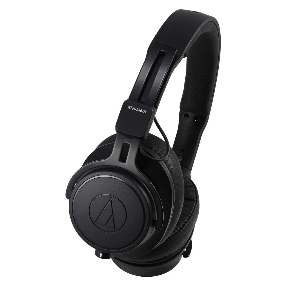 Audio-Technica ATH-M60X On-Ear Closed-Back Dynamic Professional Studio Monitor Headphones