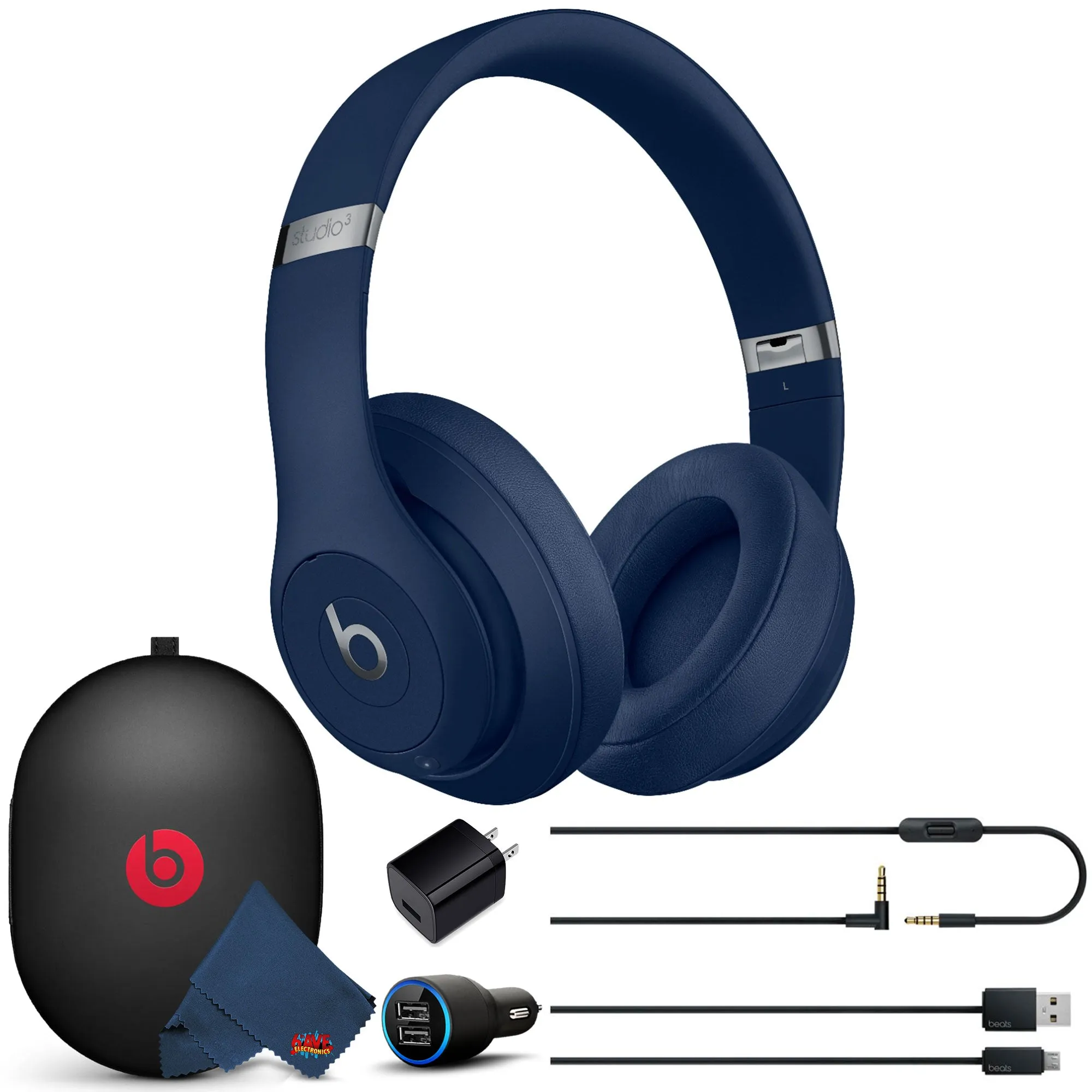 Beats Studio3 Wireless Headphones with USB Charging Adapters -