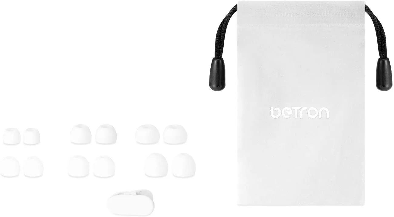 Betron B750s Earphones Microphone Volume Control In Ear Tangle Free Noise Isolating Heavy Deep Bass