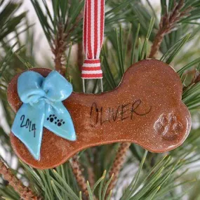 Dog Bone Christmas Ornament