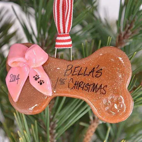 Dog Bone Christmas Ornament