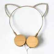 Girl's Pearl Cat Ear Headphones