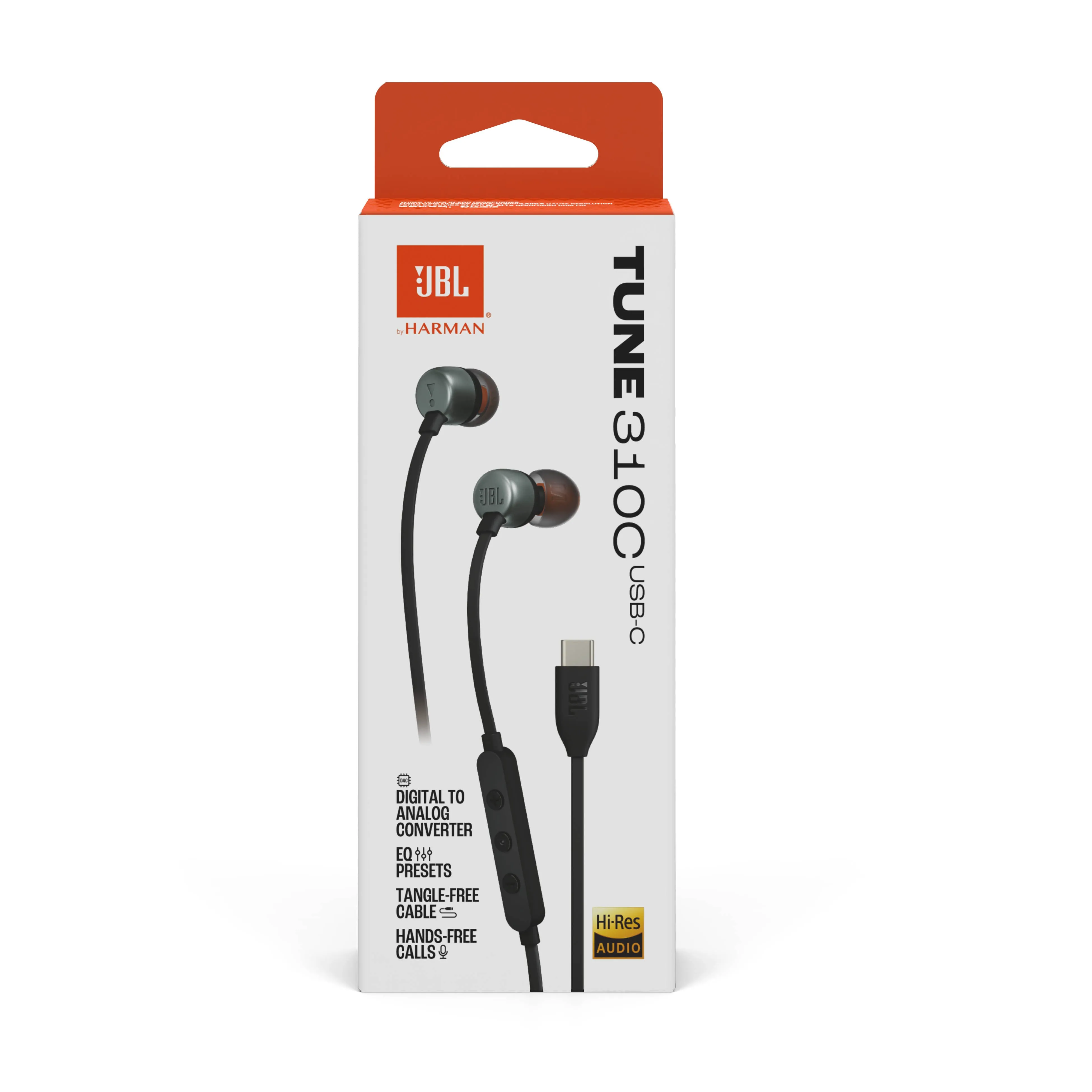 JBL Tune 310C Wired In-Ear Headphones - Black