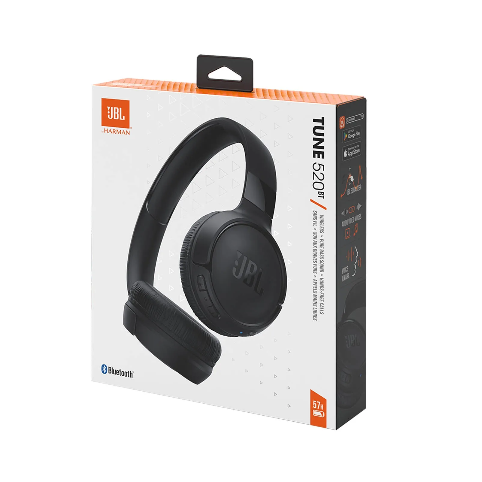 JBL Tune 520BT Wireless On-Ear Headphones - Black