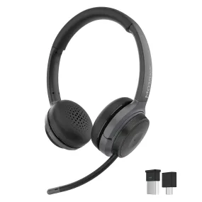 m360 Advantage Stereo Wireless Headset with Detachable Boom Microphone - Bluetooth Headphones with Wireless Receiver-Dongle - UC compatible – 30H Playtime - HS6500SBT