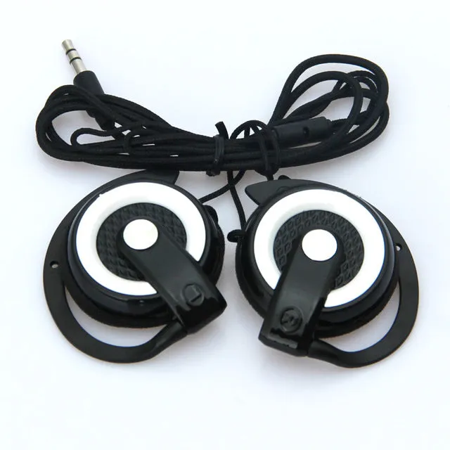 MOONBIFFY Headphones 3.5mm Headset EarHook Earphone For Mp3 Player Computer Mobile Telephone Earphone Wholesale