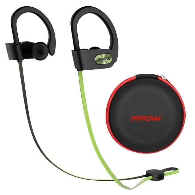 Mpow Flame IPX7 Waterproof Bluetooth 4.1 Headphones Noise Cancelling Earphone HiFi Stereo Wireless Sports Earbuds with Mic Case