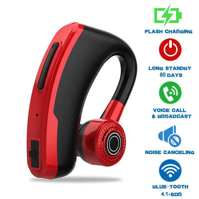 New V9 Handsfree Wireless Bluetooth Earphones Noise Control Business Wireless Bluetooth Headset with Mic for Driver Sport