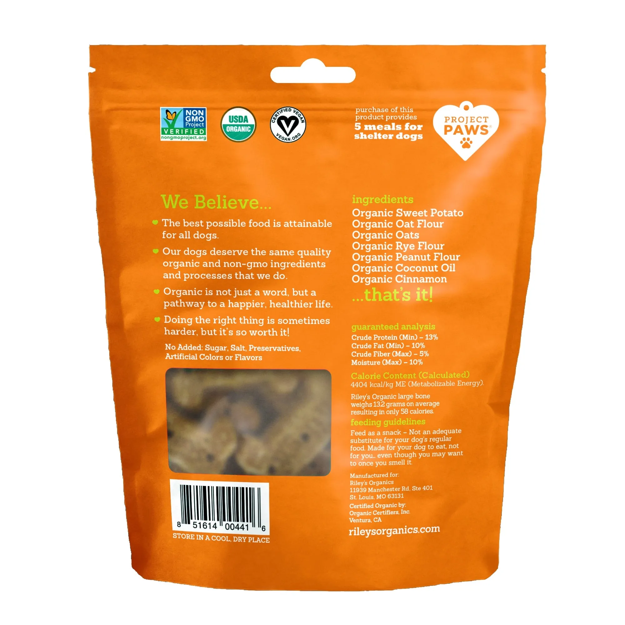 Organic Sweet Potato Baked Biscuits - Large Bone (5oz)