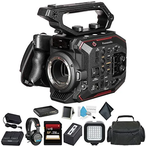 Panasonic AU-EVA1 Compact 5.7K Super 35mm Handheld Cinema Camera Body AU-EVA1PJ - Bundle with 256GB Memory Card   USB Ca