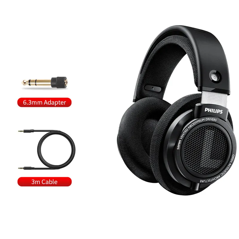 Philips SHP9500 HiFi Precision Stereo Over-Ear Headphones / SHP 9500 Cable with Mic Pack