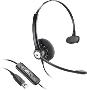 Plantronics Entera HW111N-USB Monaural Headset 201595-01