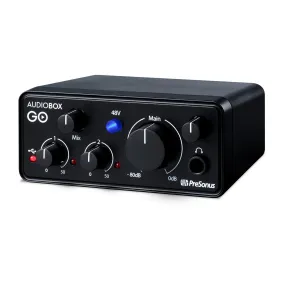 PreSonus AudioBox GO | USB-C Audio Interface for music production with Studio One DAW Recording Software, Music Tutorials, Sound Samples and Virtual Instruments