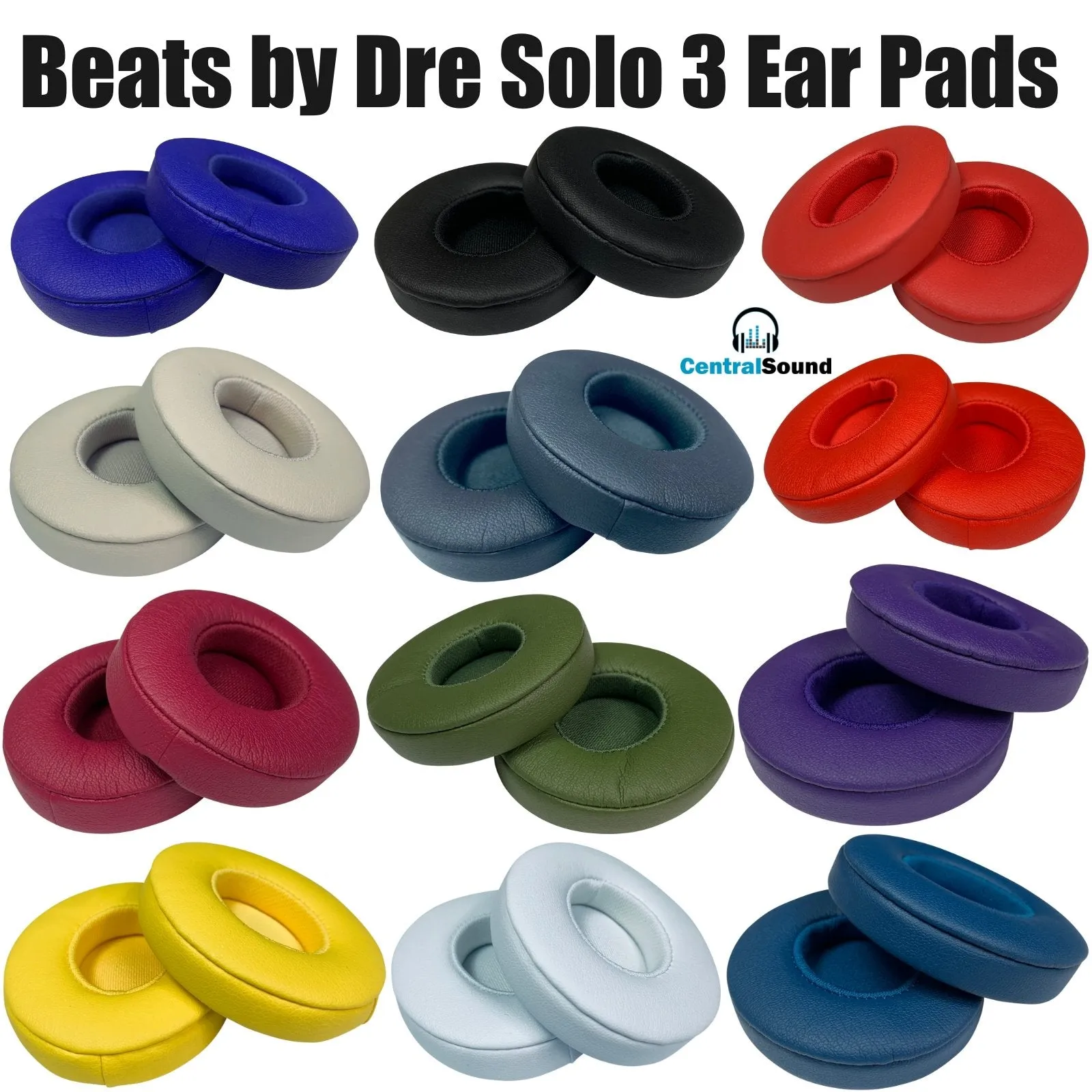 Replacement Ear Pads Cushions for Beats by Dre Solo 2 3 Wireless Wired Headphones Part