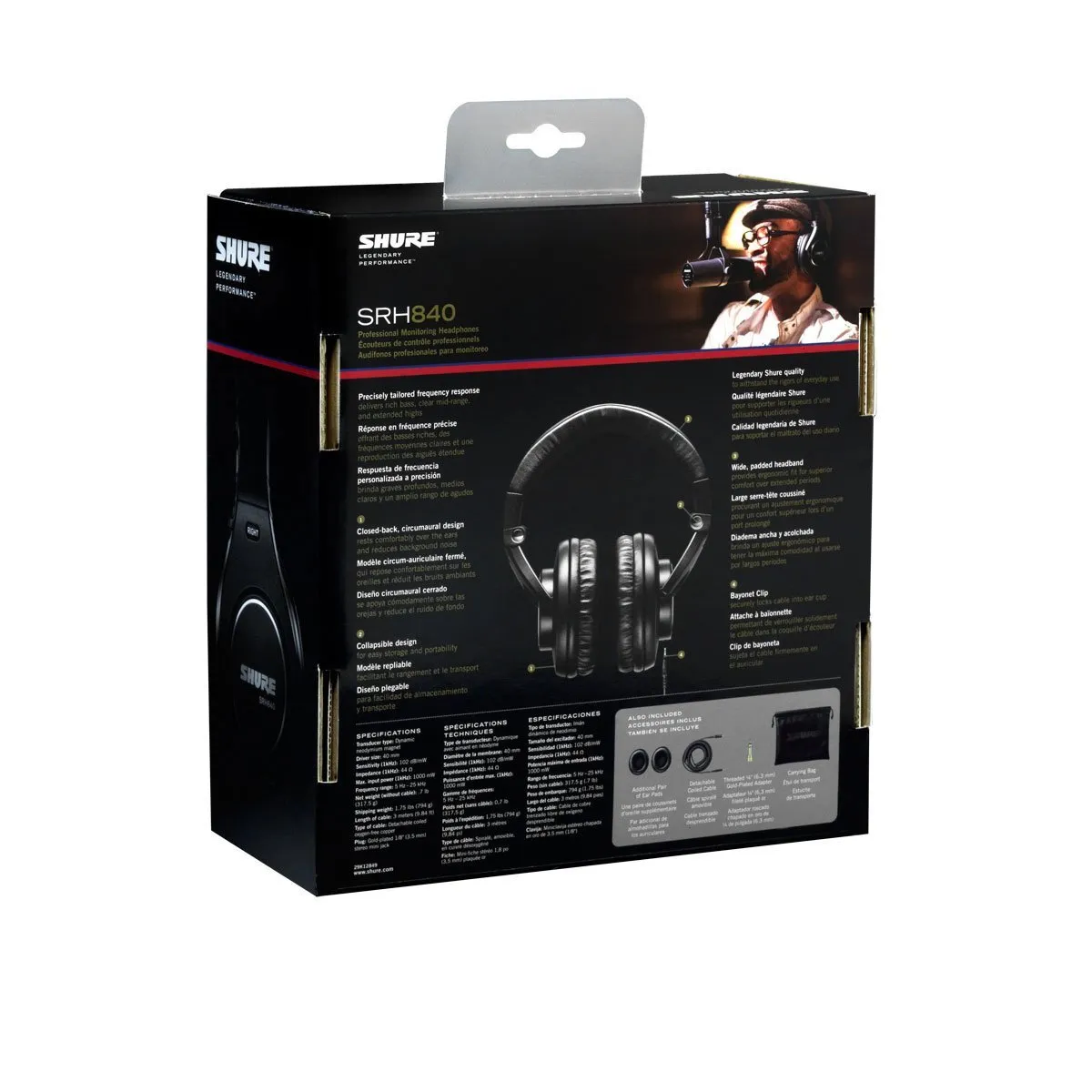 Shure SRH840 Professional Monitoring Headphones