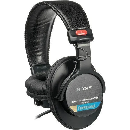 Sony MDR-7506 Headphones Professional Headphones (2 Pack) Bundle with 1 Year Extended Warranty