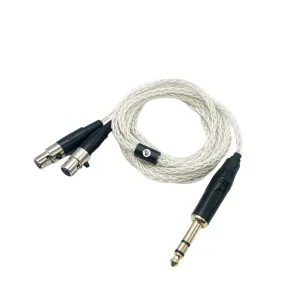 Strauss & Wagner Lisbon Mini-XLR 6.35mm 8-core OFC Silver Headphone Cable