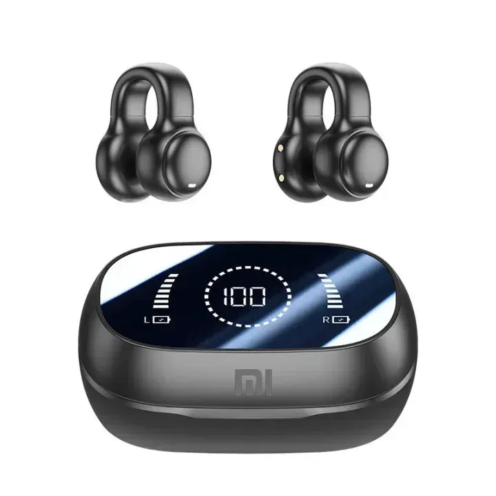 Toocki M47 Earclip Wireless Earphone Bluetooth5.3 LED Display Noise Cancelling Mini Earbuds Waterproof Sports Headset HiFi Sound