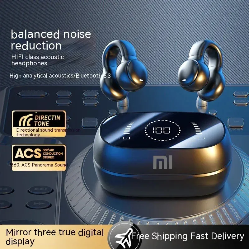 Toocki M47 Earclip Wireless Earphone Bluetooth5.3 LED Display Noise Cancelling Mini Earbuds Waterproof Sports Headset HiFi Sound