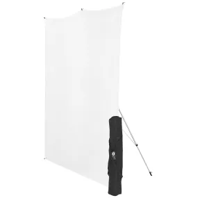 X-Drop Wrinkle-Resistant Backdrop Kit - High-Key White (5' x 7')