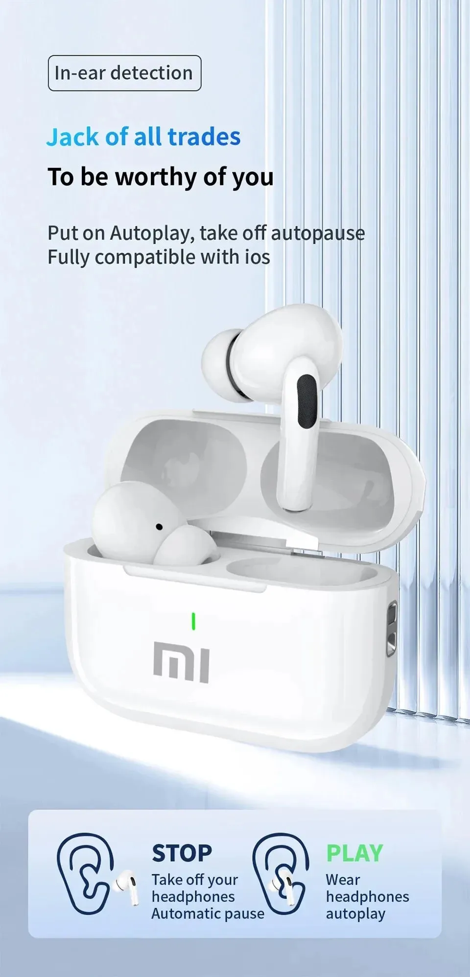 XIAOMI Wireless Bluetooth 5.3 Earphones ANC TWS Touch Control Active Noise Cancelling In Ear Buds Sport Earphones With Mic